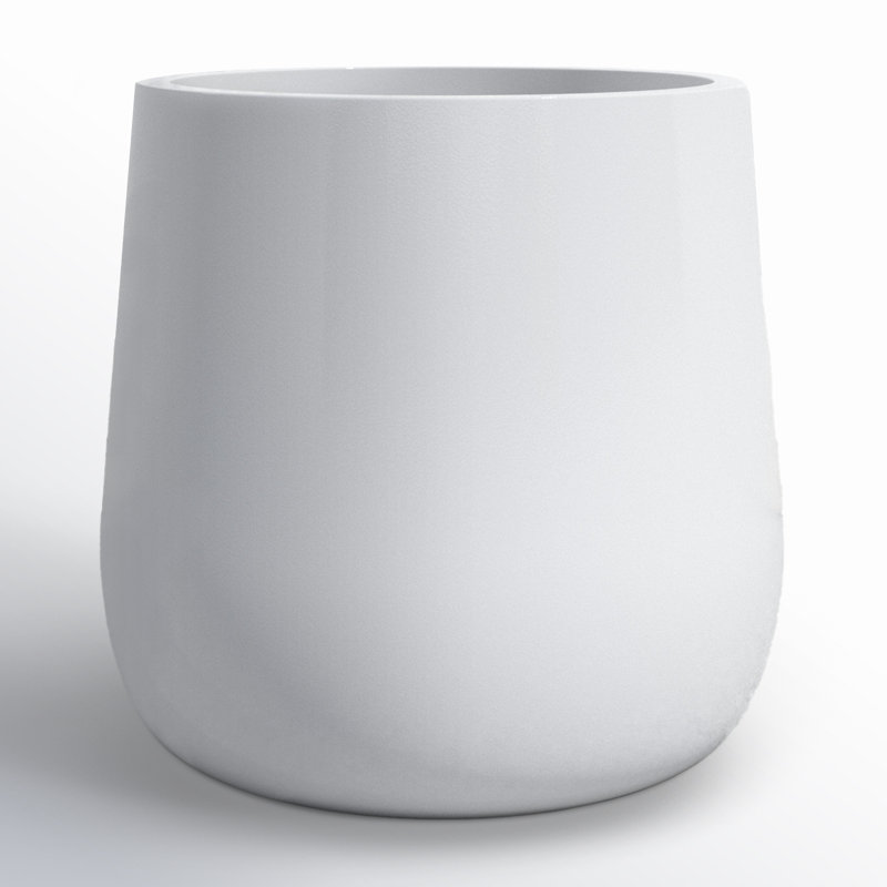 Steuben Pot Planter, 16.25" H x 16" W x 16" D, White