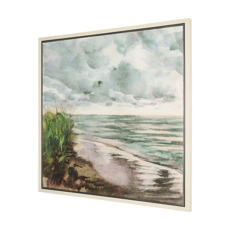 «Harillaq View I By Studio», œuvre de toile texturée encadrée à la main, Beach View I