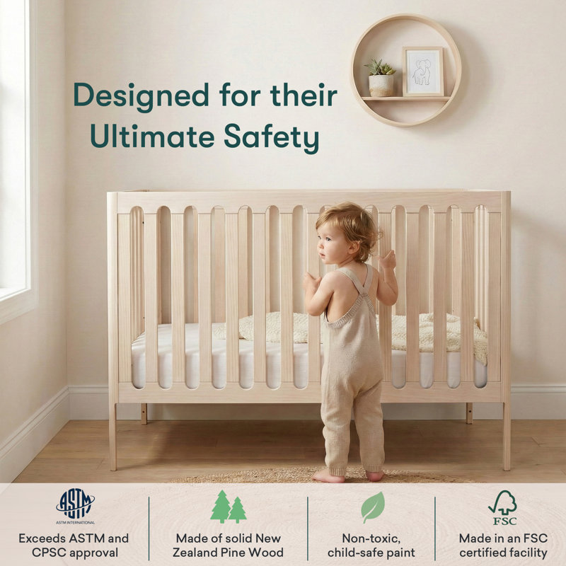 Lulla & Lulli Crib, Blond Wood