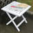 Blohm Wood Side Table Adirondack Design Small Folding End Tables for Outdoor Patio, Porch, White