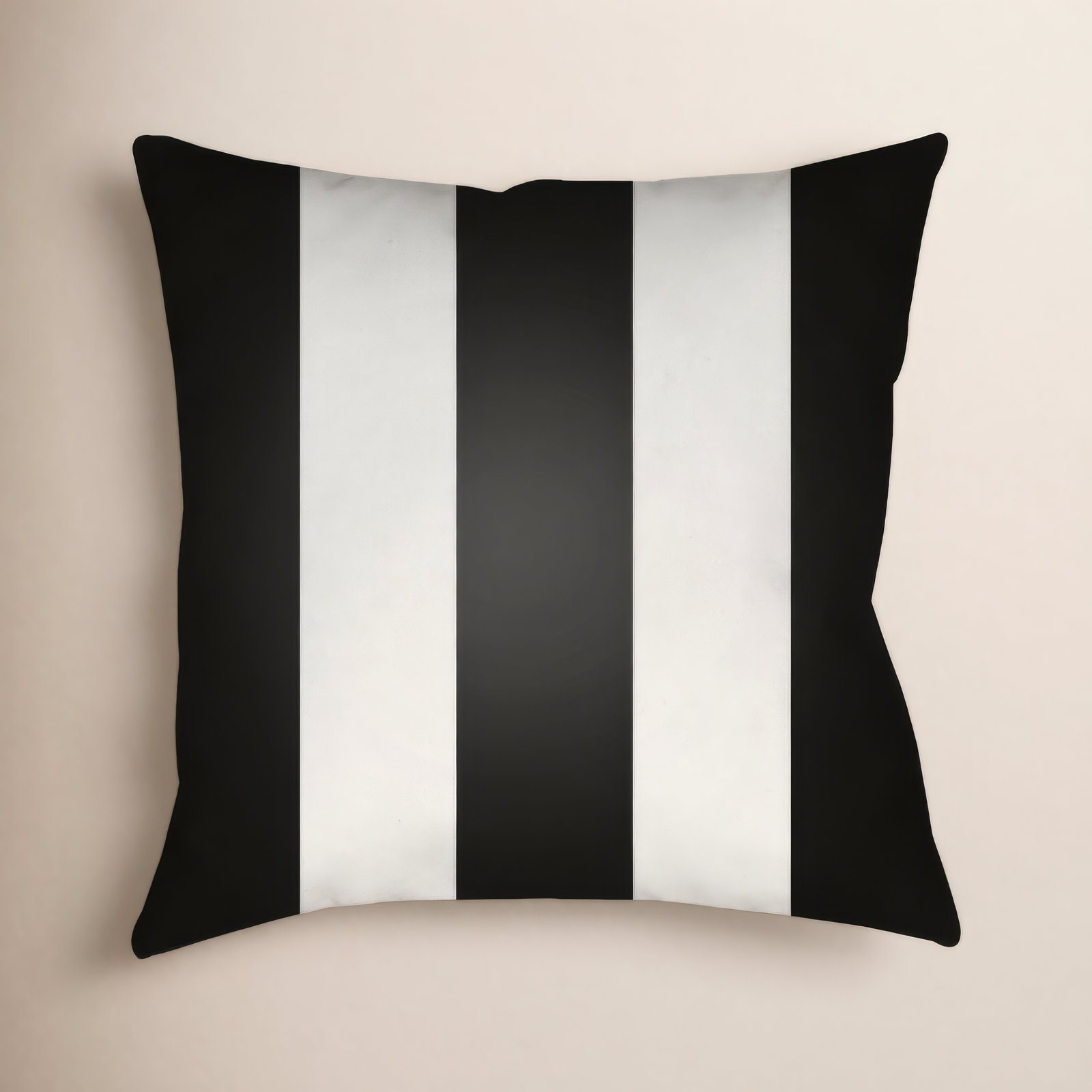 Athena Striped Indoor/Outdoor Throw Pillow, 18" H x 18" W, Black