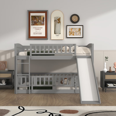 Kids Twin Over Twin Bunk Bed
