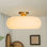 Plafonnier semi-encastré Mid-Century moderne beige