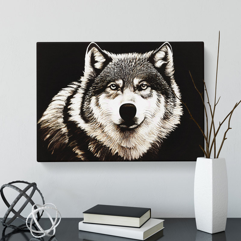 Face Of The Wolf Vol.1 - Wrapped Canvas Print, 35cm H x 50cm W x 3cm D