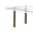 Iverly Chrome Glass Top Dining Table