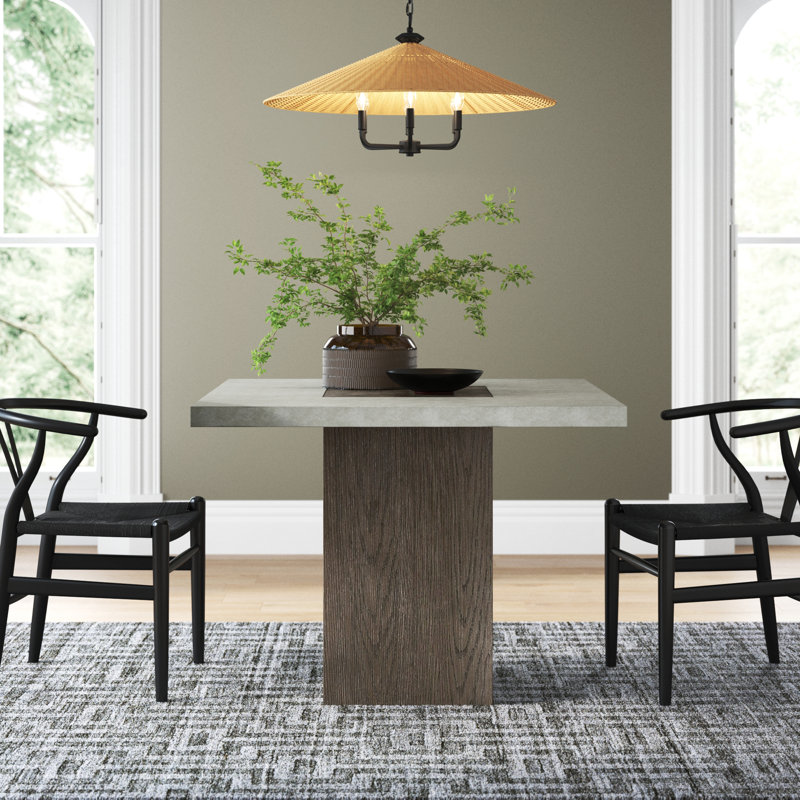 Meria Solid Wood Base Dining Table