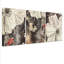 Abstrait floral sur toile tendue, impression monochrome (ensemble de 3)-118089257