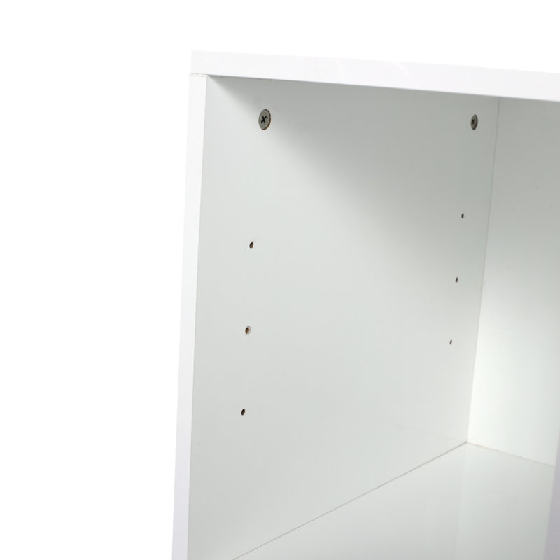 Meuble-lavabo de salle de bain avec lavabo et tablettes de rangement, Noyer