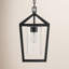 Lanterne suspendue d'extérieur 1 lumière noire mat H 17,63 po Alicia