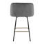 Tabouret de comptoir à hauteur fixe avec pivot-302373781
