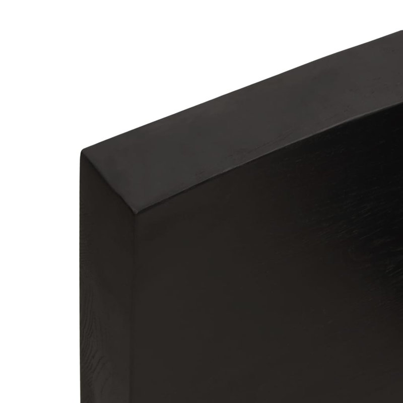 Solid Wood Table Top, Dark Grey, 40cm H x 140cm W x 6cm D