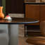 Table ronde simple en bois de frêne et acier inoxydable-923896052-923896041