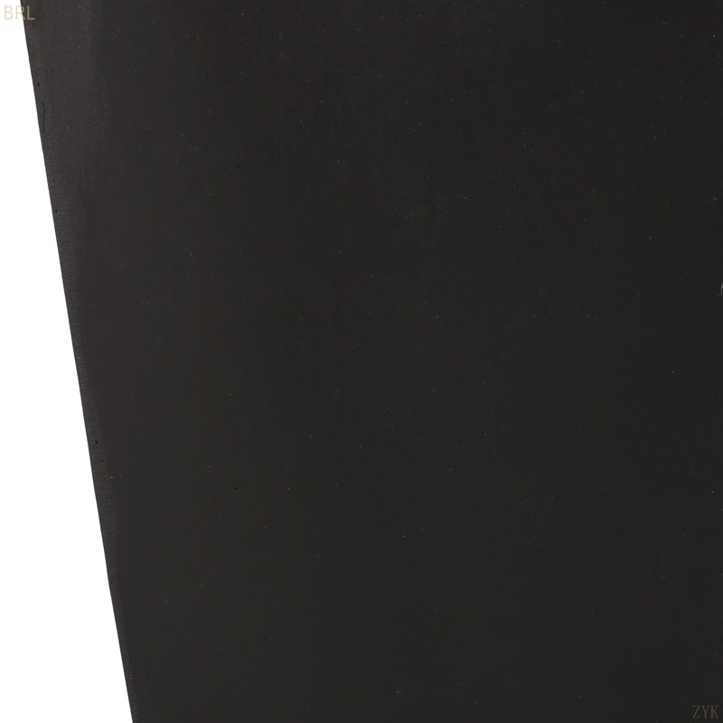 Outdoor Modern MGO Cast Stone Planter, Black, 28.5'' H x 13'' W x 13'' D