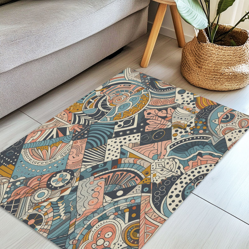 Chromatic Chaos Braided Rug, Rectangle 3' x 5'