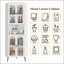 70.87'' Corner Metal Storage Cabinet with Doors and Adjustable Shelves Space Saving Organizer