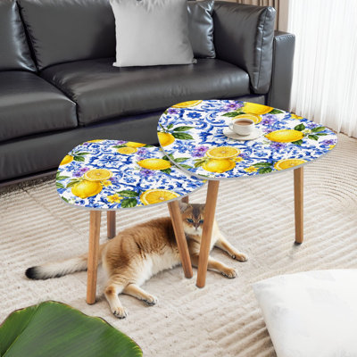 Ensemble de 2 tables basses gigognes Triangle