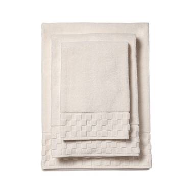 John Robshaw Textiles  Nadir Pearl White/Gold Bath Towel - John Robshaw