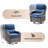 Anner 4-Piece Wicker Rattan Patio Conversation Set With Rectangle Fire Pit Table And Swivel Gliders-581290946-581290945