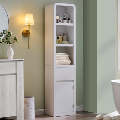 Apollo 67" Tall Free-Standing Bathroom Cabinet with Door and Adjustable Shelves