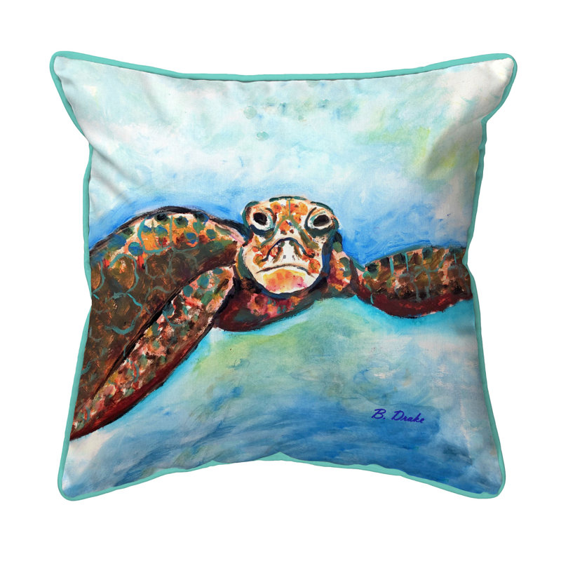 Coussin intérieur / extérieur Turtle, 12 po x 12 po