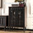 Retro Black Solid Wood Sideboard