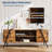 55 Inch TV Stand with Slanted Metal Legs, Industrial Media Console with Adjustable Open Shelves-2126884381-2126884380