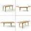 Ensemble de salle à manger extensible en bois naturel avec 8 chaises rembourrées-134305285