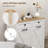 Tilt Out Laundry Hamper Cabinet, Bathroom Storage Cabinet with 2 Removable Baskets and 2 Drawers-1858983075