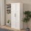 Armoire blanche à 2 portes avec 3 séparations, 4 compartiments de rangement, fabriquée avec des matériaux robustes et facile à nettoyer. Meuble de cuisine à 2 portes, qualité supérieure.