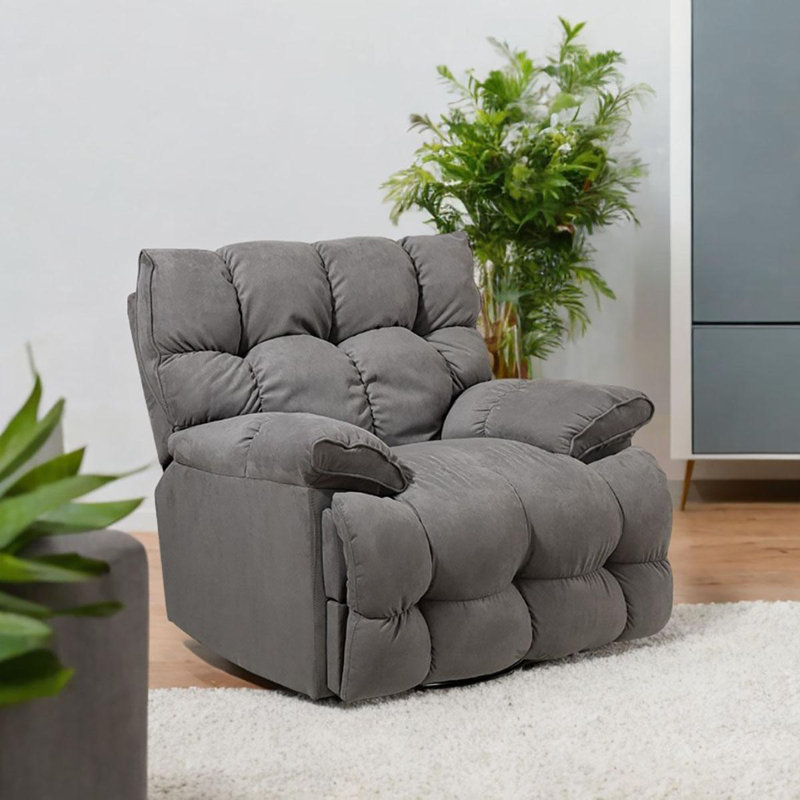 Fauteuil inclinable pivotant Lounge On Double, Gris clair