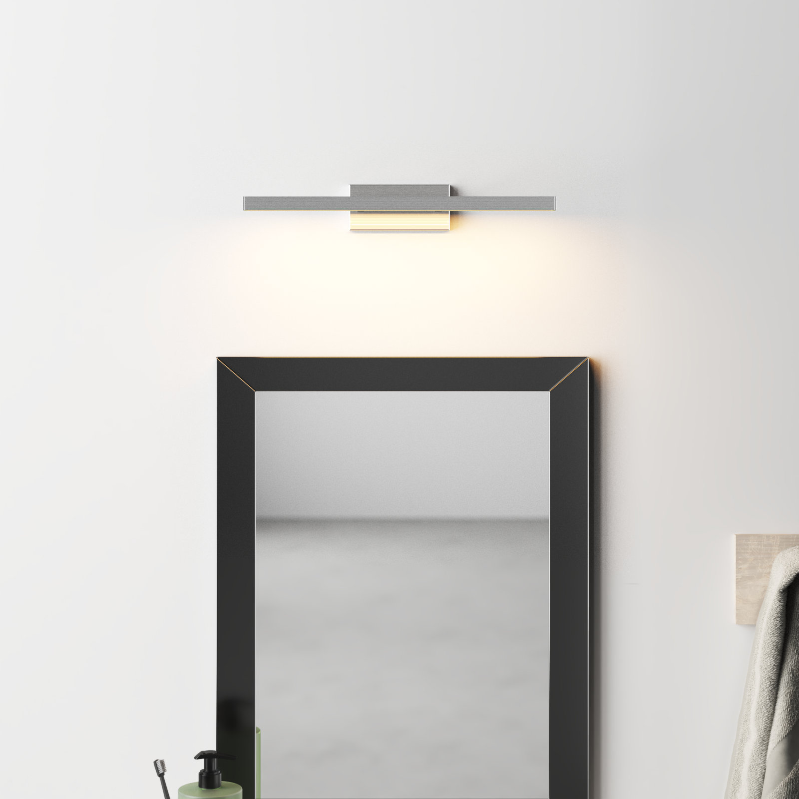 Rochelle Single Light Dimmable Vanity Light, 3000K, Brushed Nickel