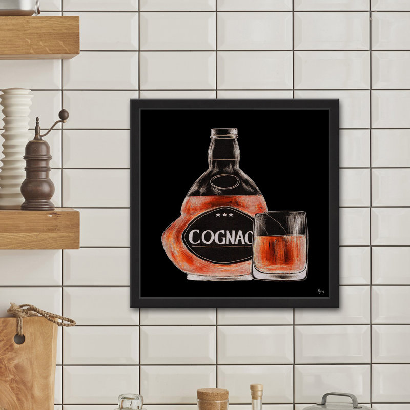 « cognac me ii », reproduction d’impression encadrée, H 12 po x l 12 po x P 1,5 po