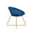 Kendleton Velvet Accent Chair with Gold Metal Legs-2011887903