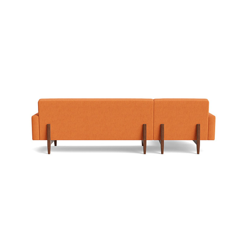 Tyler Chaise Sectional, Left Hand Facing, Performance Weave - Carrot