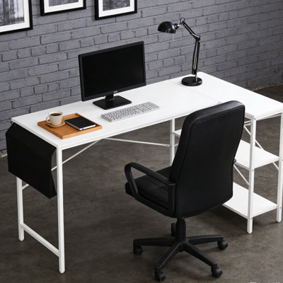 Rectangle Computer Desk with Hutch