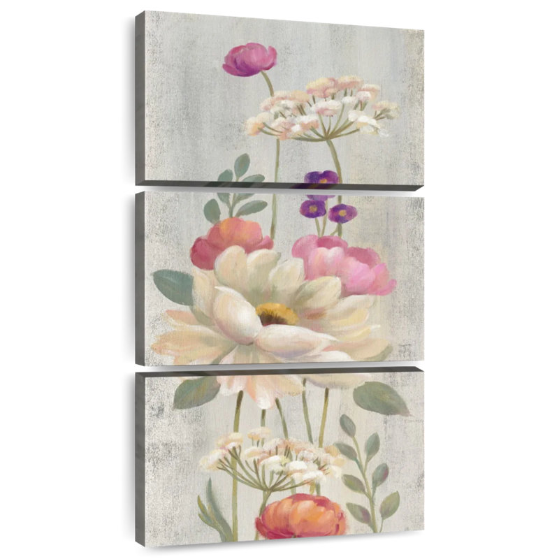 Floral rétro I, H 27 po x l 12 po