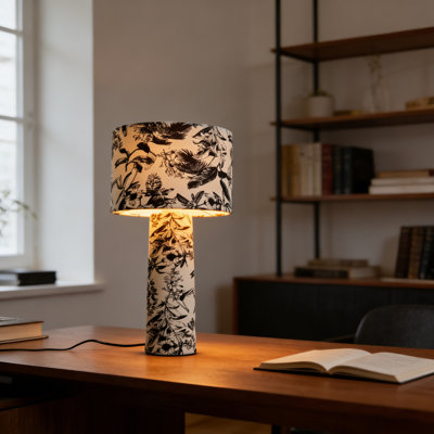 Lampe de table moderne en tissu 1 lumière