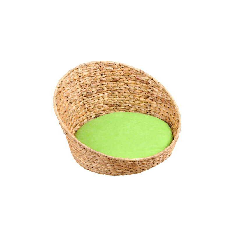 Bolster Pet Bed, Nature/Green