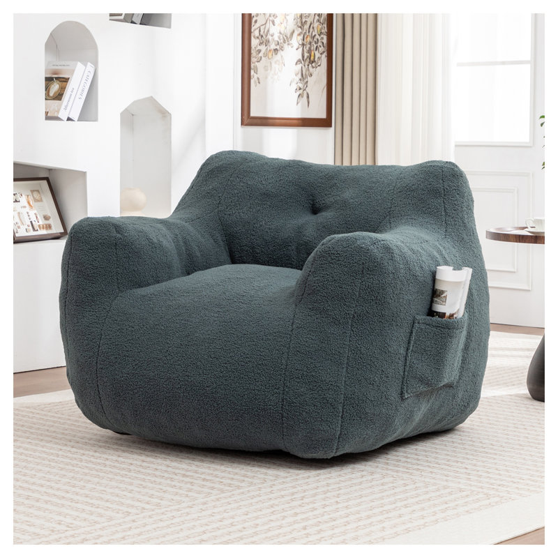 Fauteuil poire en tissu Teddy