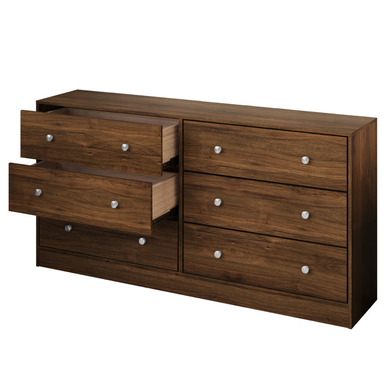 Altoona Space Saving Dresser With 2 Nightstands, Brown