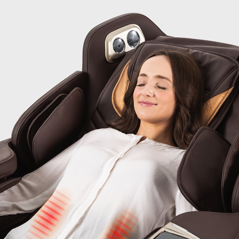 Black Faux Leather 3D Signature Massage Chair with Zero Gravity Recline