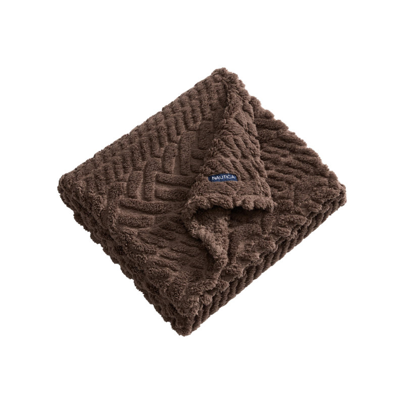 Jeté en sherpa ultra doux Nautica Declan, Brown