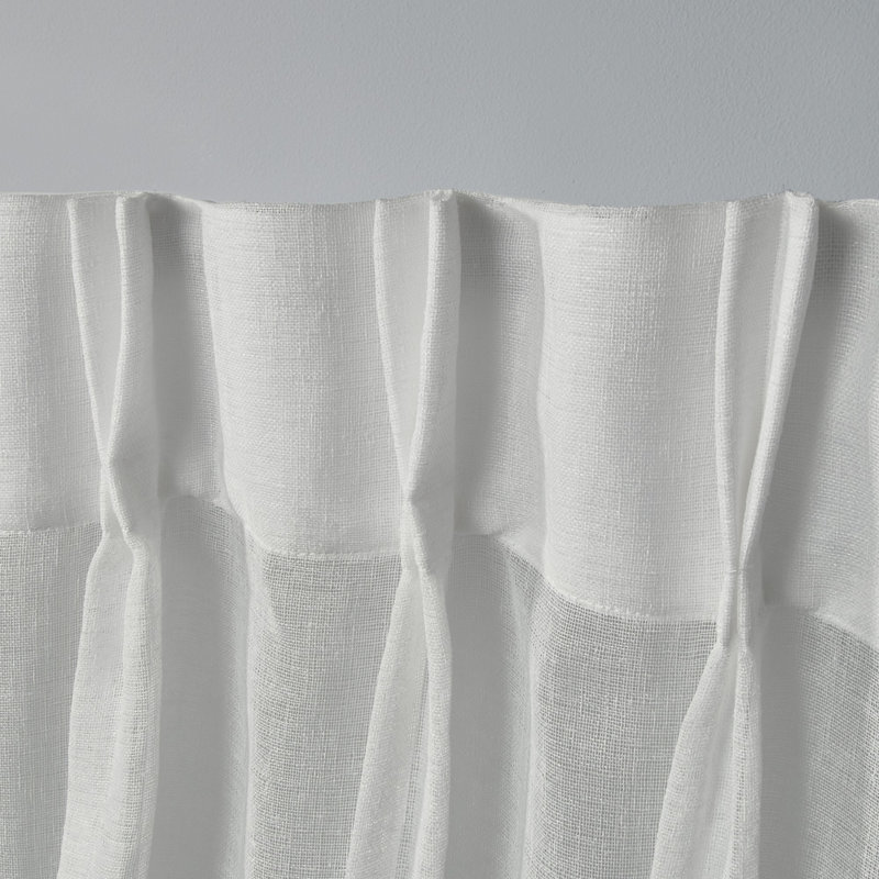 Paire de rideaux diaphanes Lusetta, Flocons de neige, l 30 po x L 63 po