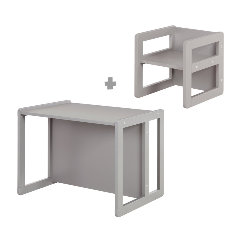3-In-1 Children'S Seating Group In, Rectangular, Grey