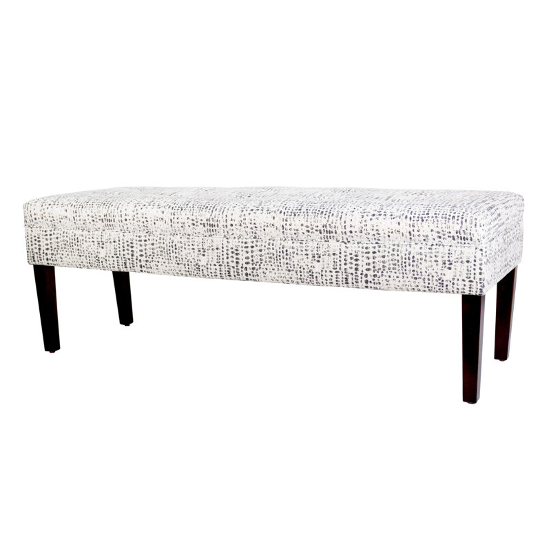 Lehto Cotton Upholstered Bench, Charcoal