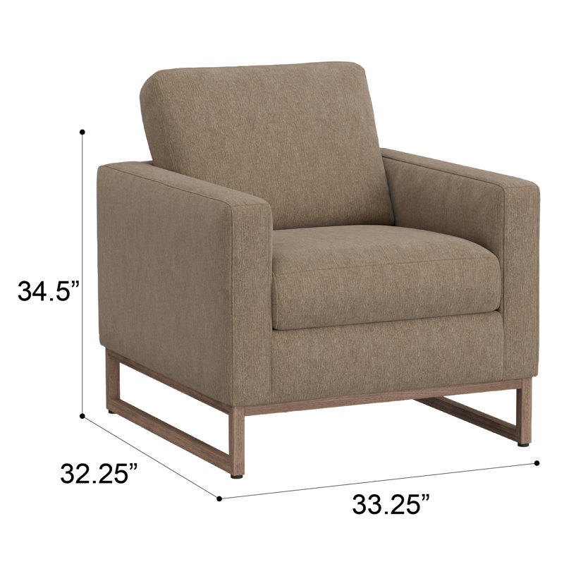 fauteuil d'appoint beige, Tanné