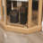 Corner Glass Display Cabinet - Lighted, Oak, Adjustable Shelves, Stylish Wine With Lighted Interior 150Lb Capacity,-1294470968