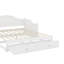 Lit de jour simple en bois allongé avec tiroirs de rangement, canapé-lit en bois pour le salon-407497700