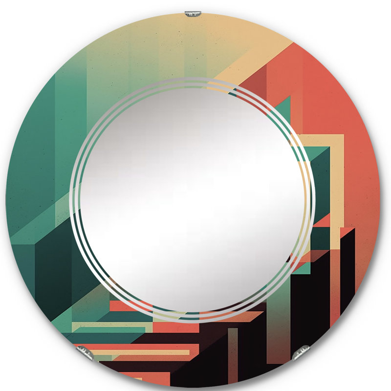 Daceyville - Miroir mural rond moderne, 24 po x 24 po