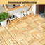 20 carreaux de terrasse à emboîtement à carreaux, 12 po x 12 po, plancher de bois franc d'acacia jaune carré pour patio, terrasse, bord de piscine